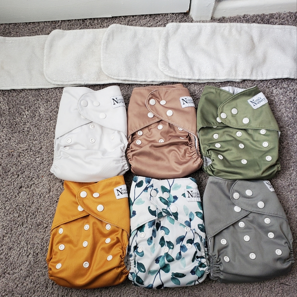 6 noras nursery cloth diapers